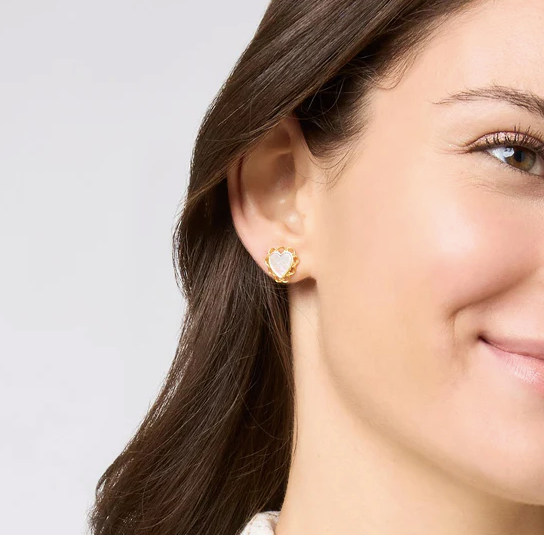 Julie Vos Lace Heart Stud- SUMMER SALE