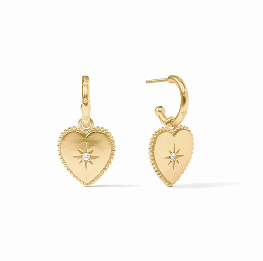 Julie Vos Heart Hoop & Charm Earring- SUMMER SALE