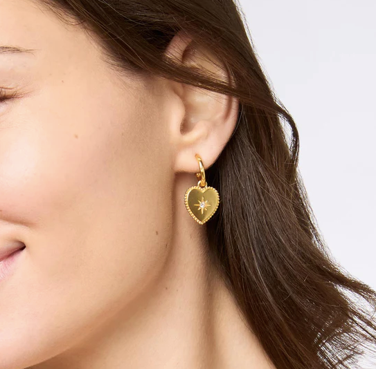 Julie Vos Heart Hoop & Charm Earring- SUMMER SALE