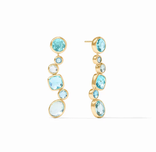 Julie Vos Kaleidoscope Earring Jacket, Bahamian Blue