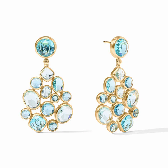 Julie Vos Kaleidoscope Statement Earring, Bahamian Blue