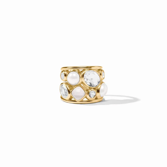 Julie Vos Kaleidoscope Statement Ring, Iridescent Clear Crystal