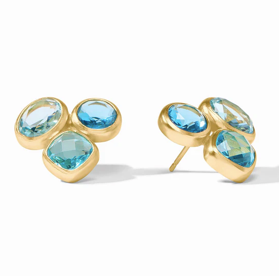 Julie Vos Kaleidoscope Statement Stud, Bahamian Blue