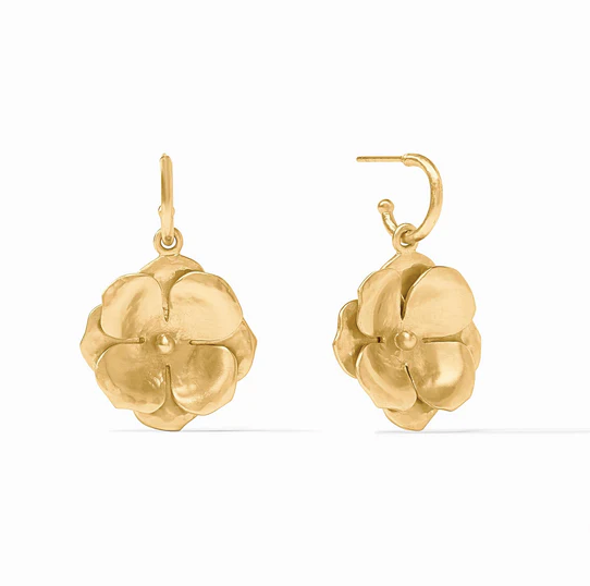 Julie Vos Bloom Hoop & Charm Earring