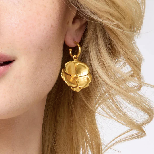 Julie Vos Bloom Hoop & Charm Earring