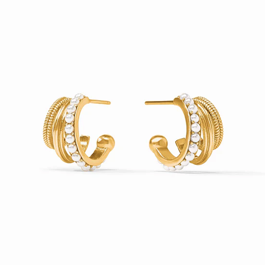 Julie Vos Hydra Triple Hoop, Pearl