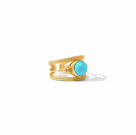 Julie Vos Hydra Ring, Turquoise Blue