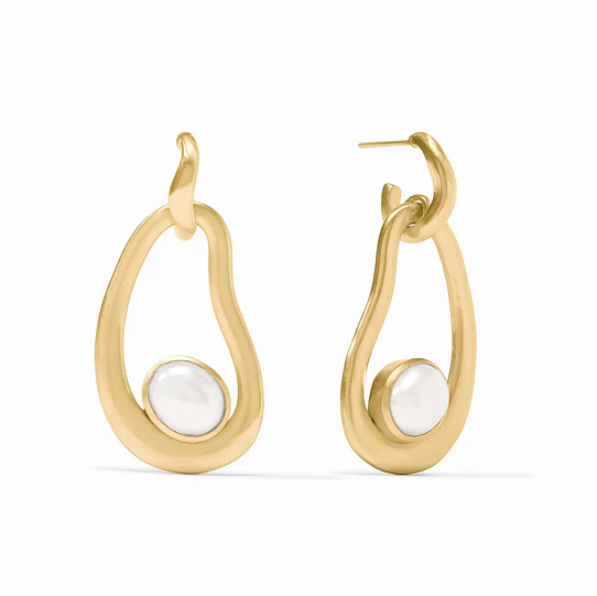 Julie Vos Wave Statement Earring, Pearl