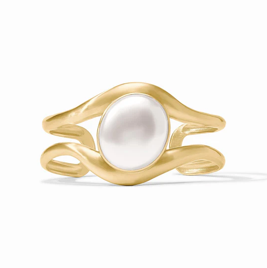 Julie Vos Wave Stone Cuff, Pearl