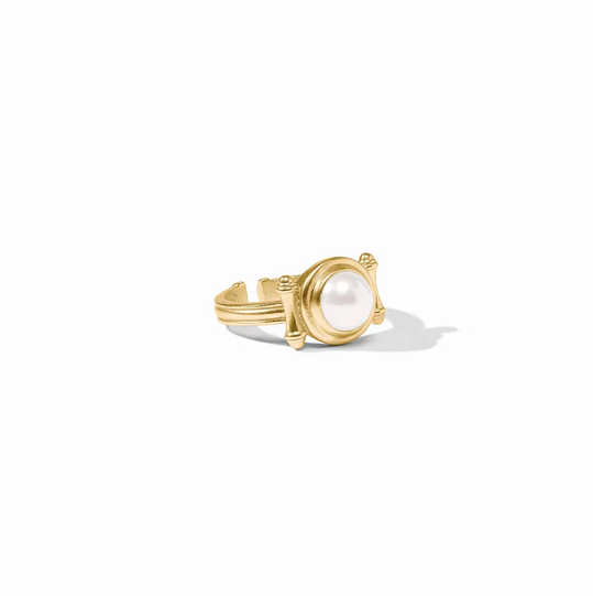 Julie Vos Bamboo Stone Ring, Pearl