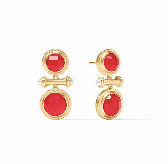Julie Vos Bamboo Midi Earring, Iridescent Strawberry