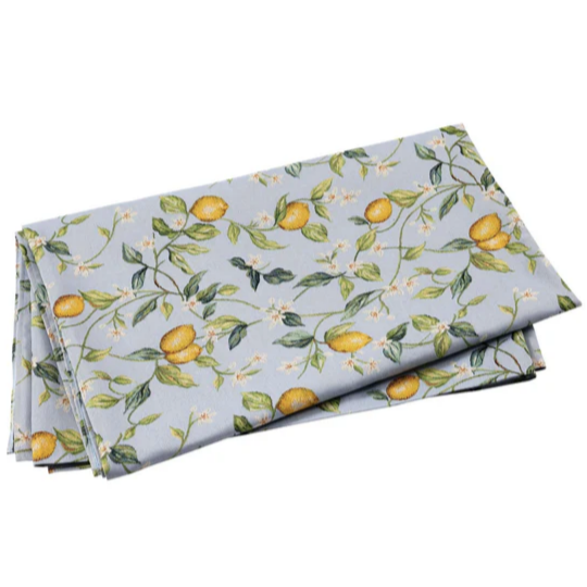 VIETRI Tavola Lemons with White Flowers Tablecloth