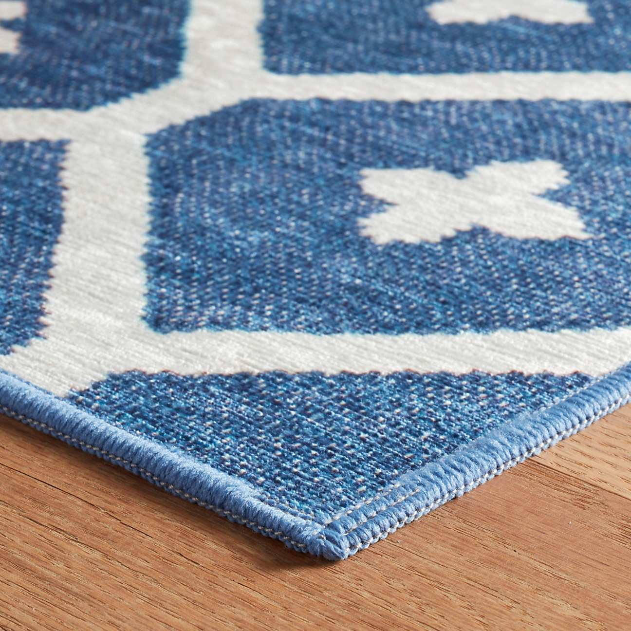 Dash & Albert Elizabeth Navy Washable Rug