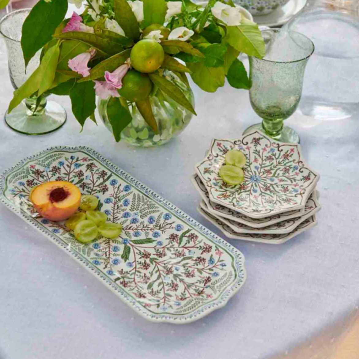 Juliska Villa Seville Chambray 15" Hostess Tray