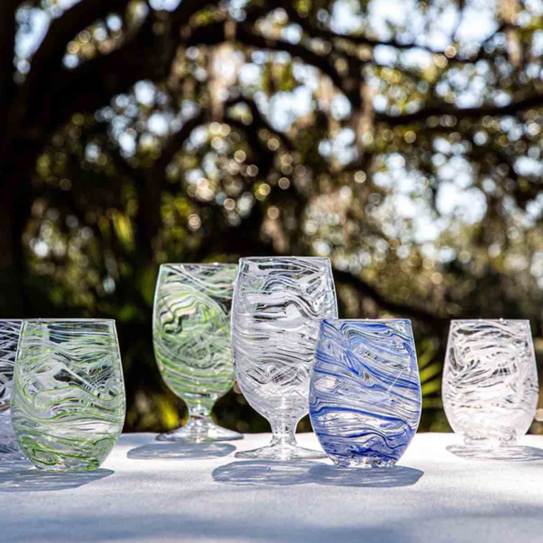 Juliska Puro Stemless Wine Glass, White