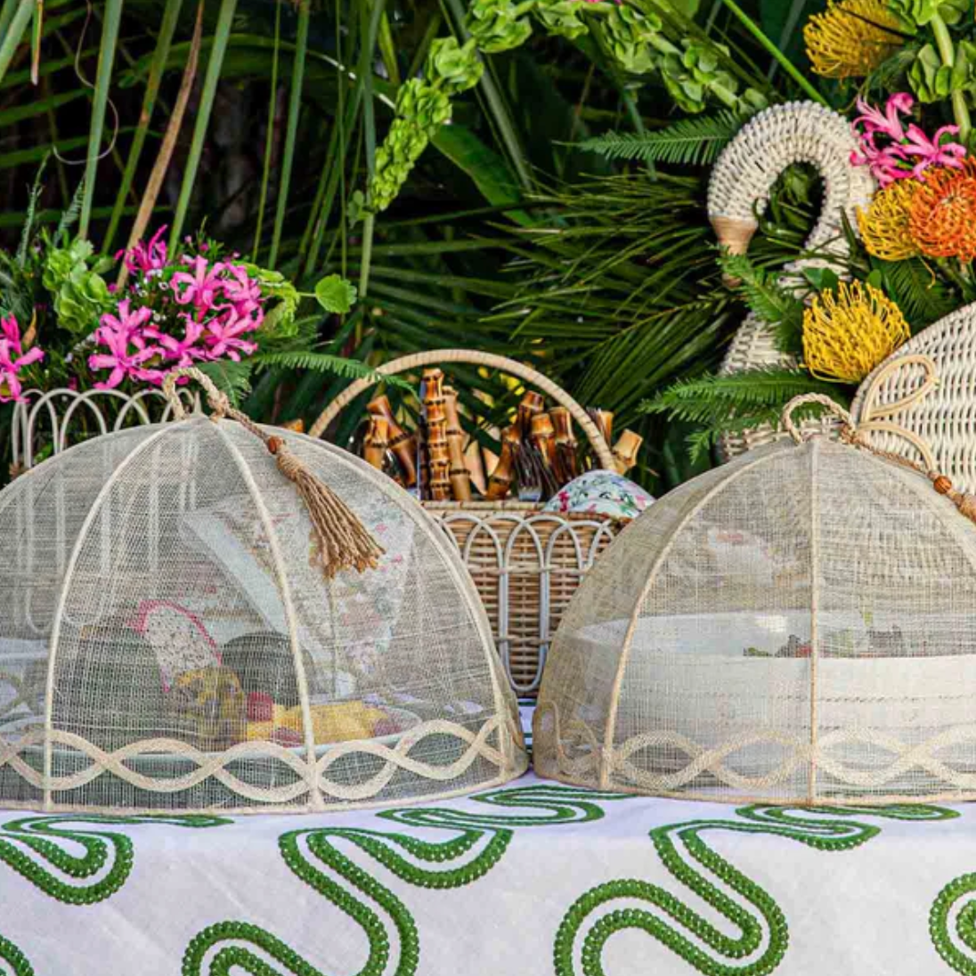 Juliska Tuileries Garden Mesh Round Food Cover
