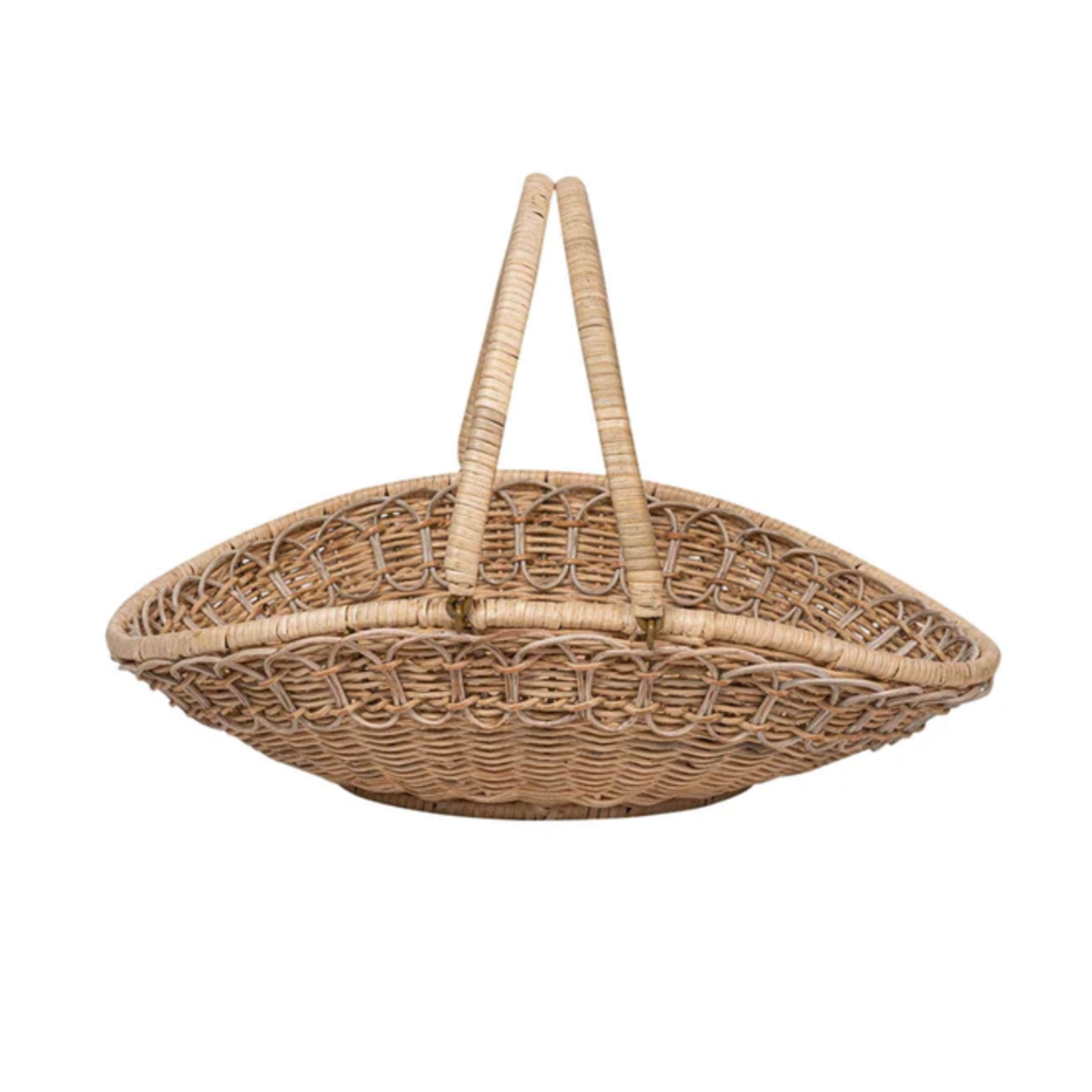 Juliska Provence Rattan Whitewash Gathering Basket