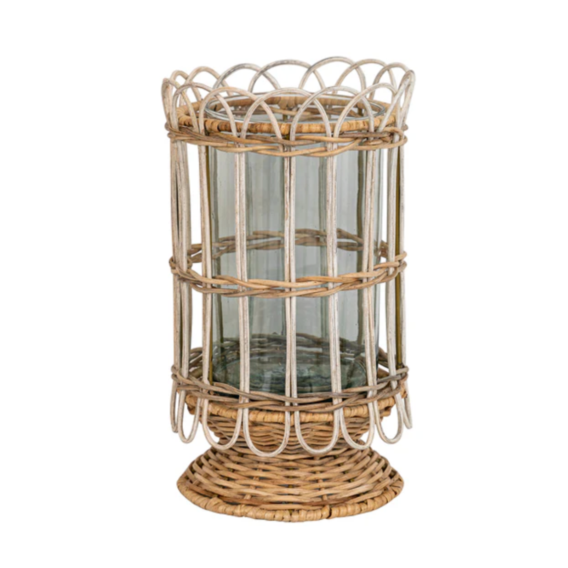 Juliska Provence Rattan Whitewash 11.5" Hurricane