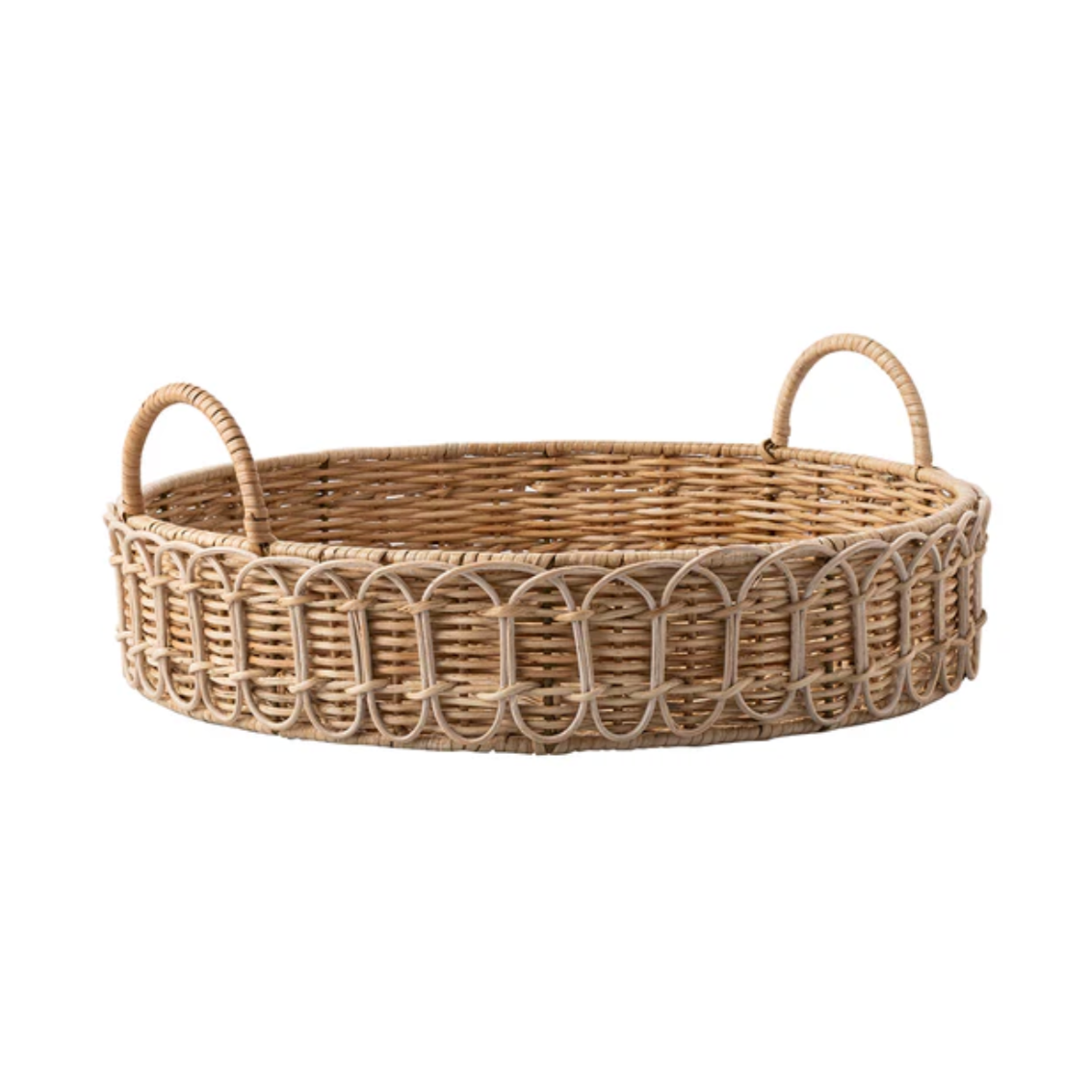 Juliska Provence Rattan Whitewash 16" Circular Tray