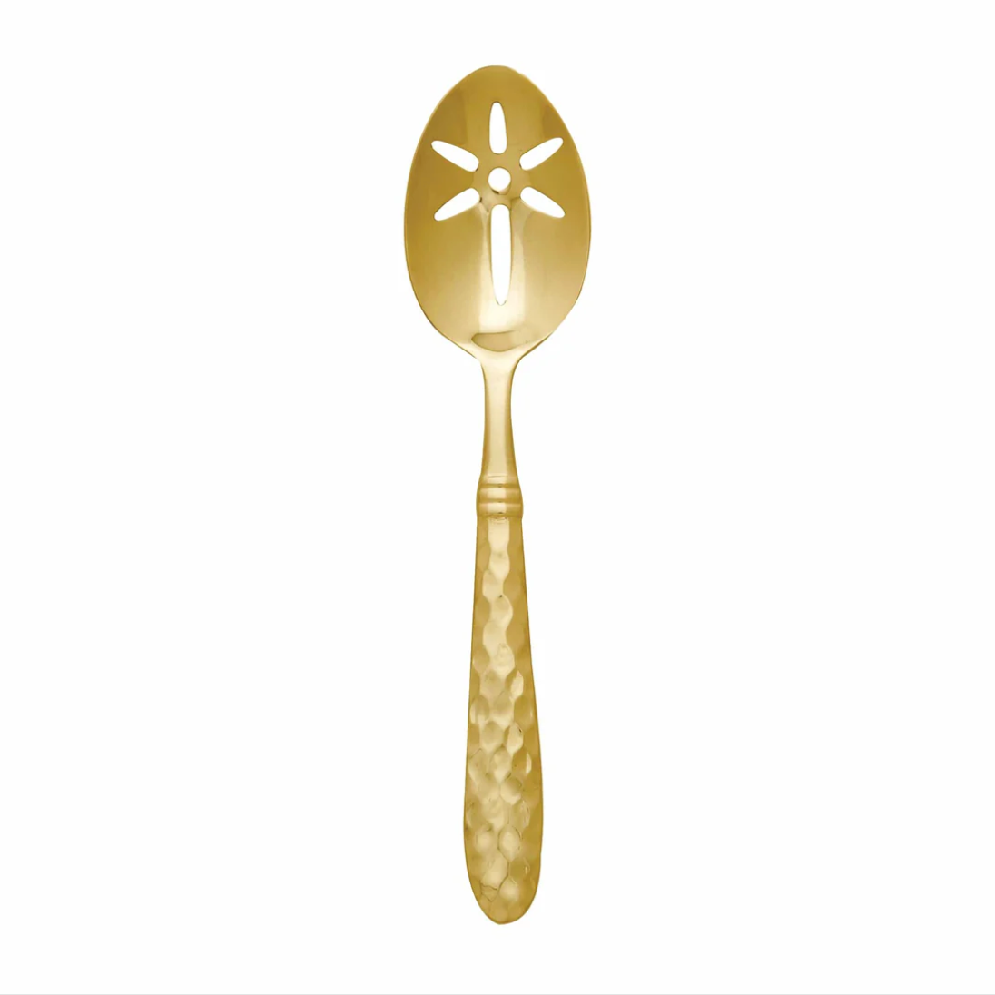 VIETRI Martellato Gold Slotted Serving Spoon