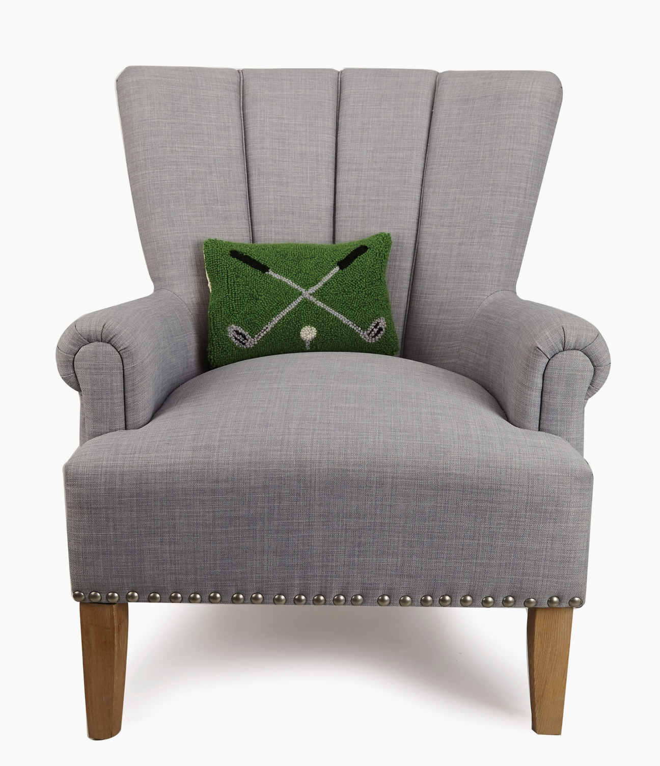 Crossed Golf Clubs Hook Pillow