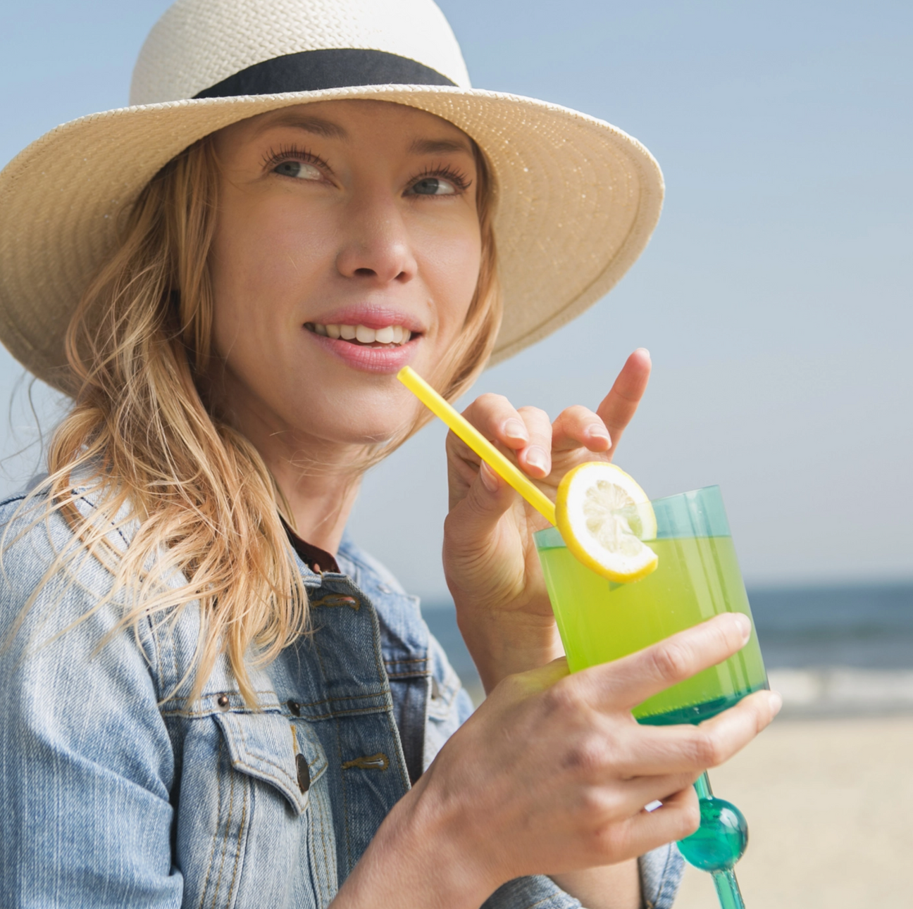 Aqua Square Beach Glass