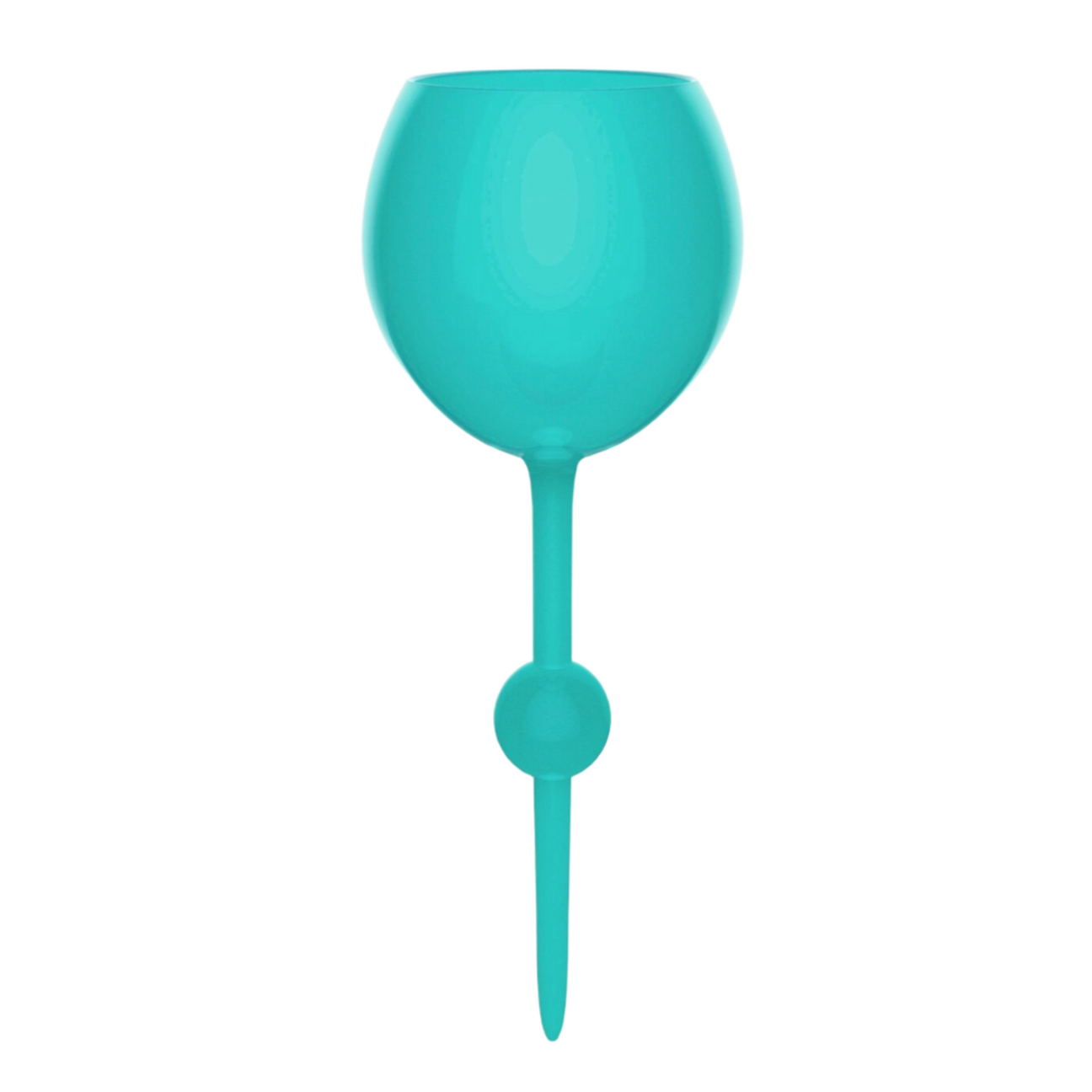 Teal Round Beach Glass