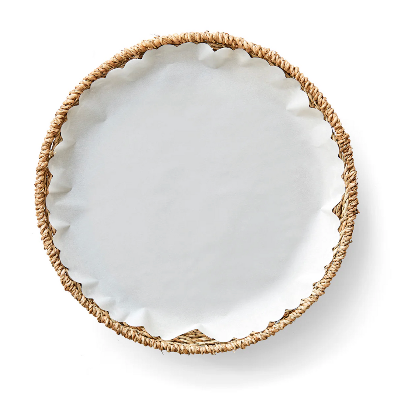Woven Seagrass Plate & Parchment Paper Set