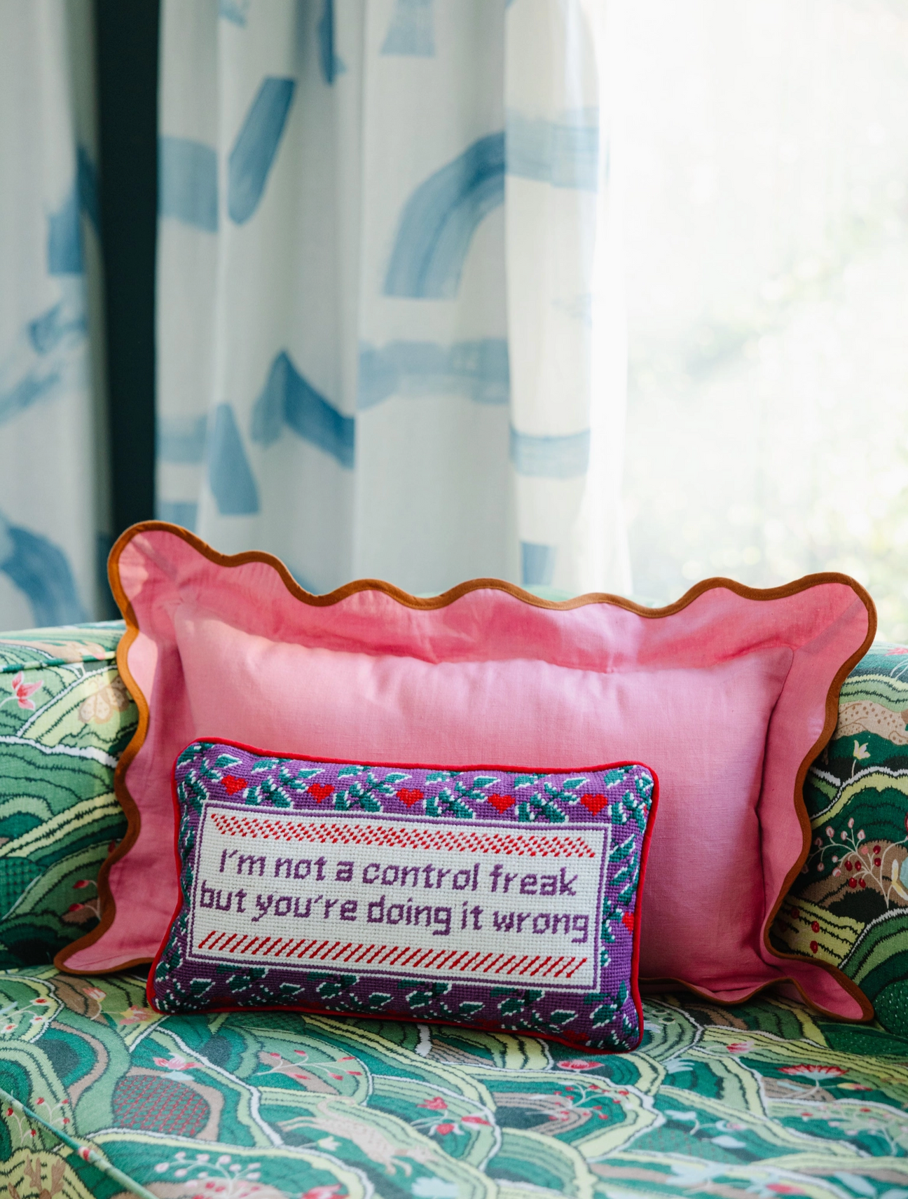 Control Freak Needlepoint Pillow