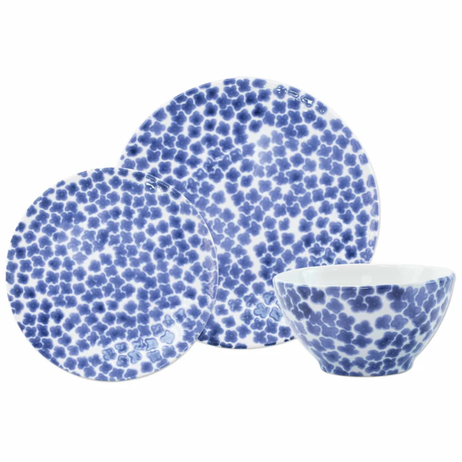 Vietri Santorini Flower 3 Piece Place Setting