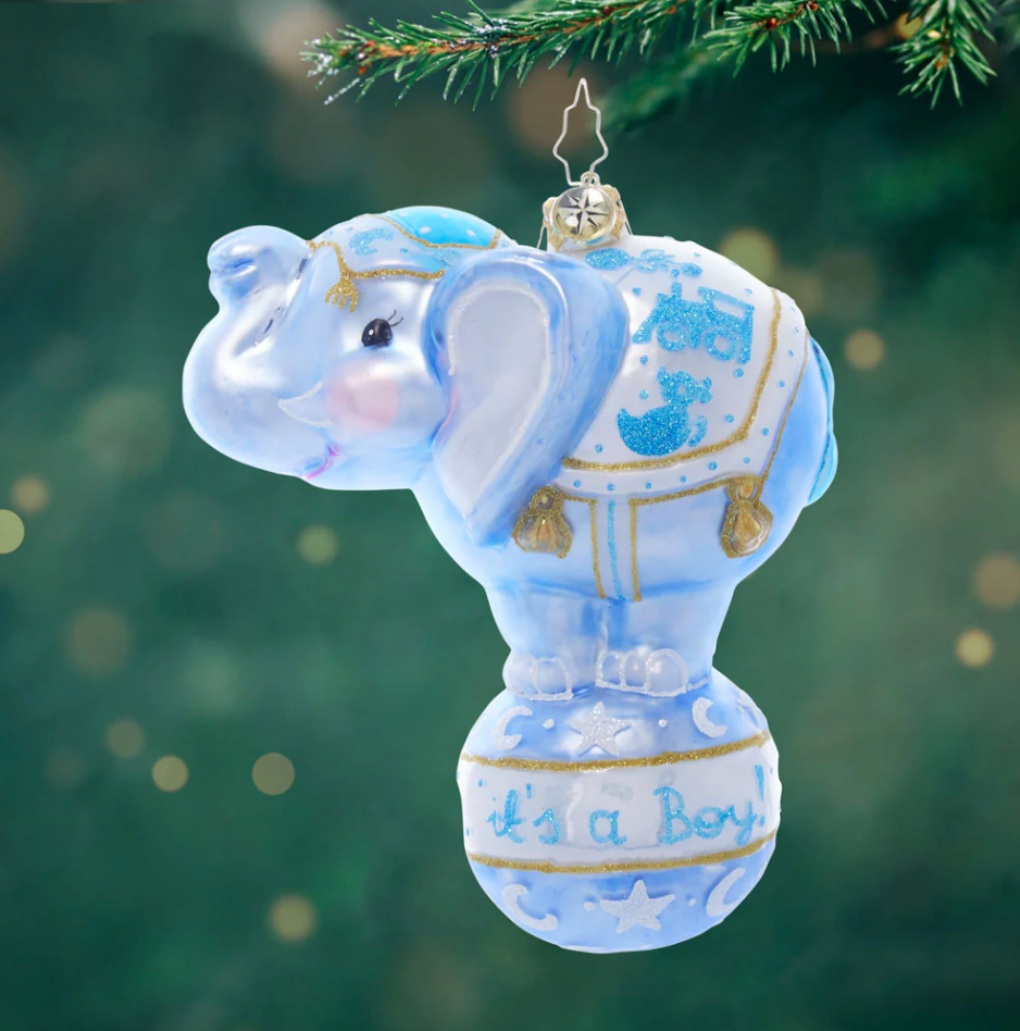 Christopher Radko Balancing Baby Boy Ornament