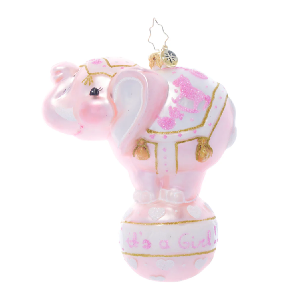 Christopher Radko Balancing Baby Girl Ornament