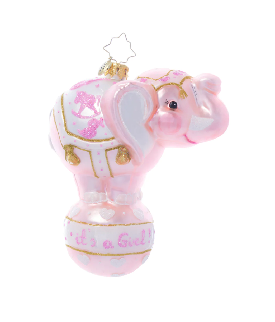 Christopher Radko Balancing Baby Girl Ornament