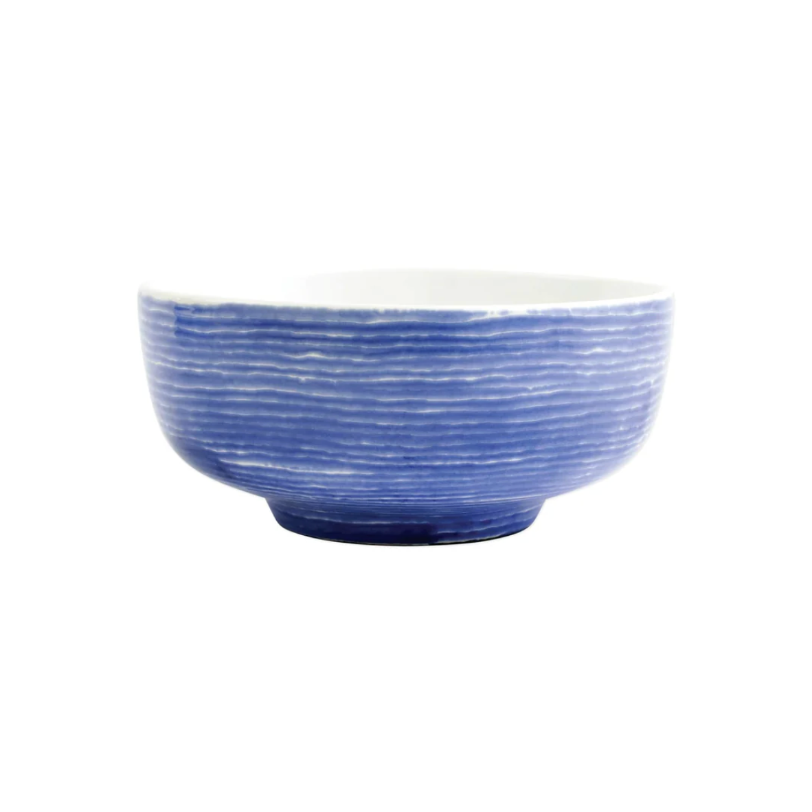 VIETRI Santorini Stripe Medium Footed Serving Bowl