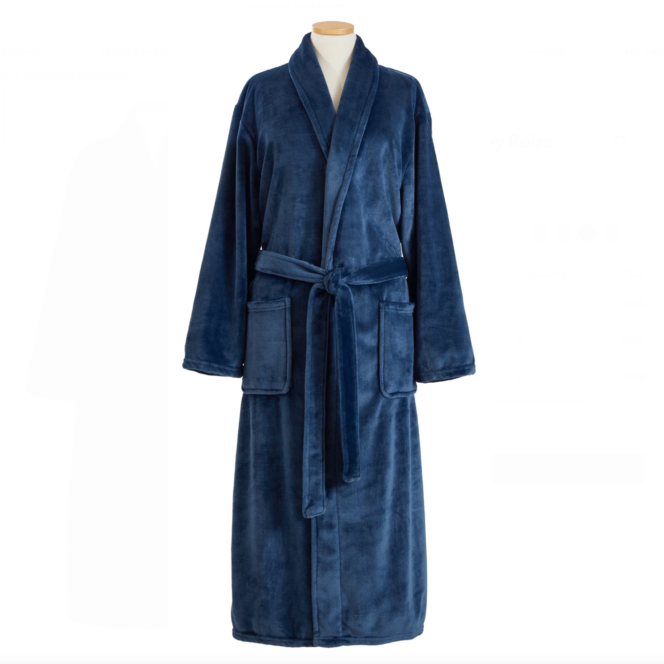 Pine Cone Hill Sheepy Fleece 2.0 Navy Robe
