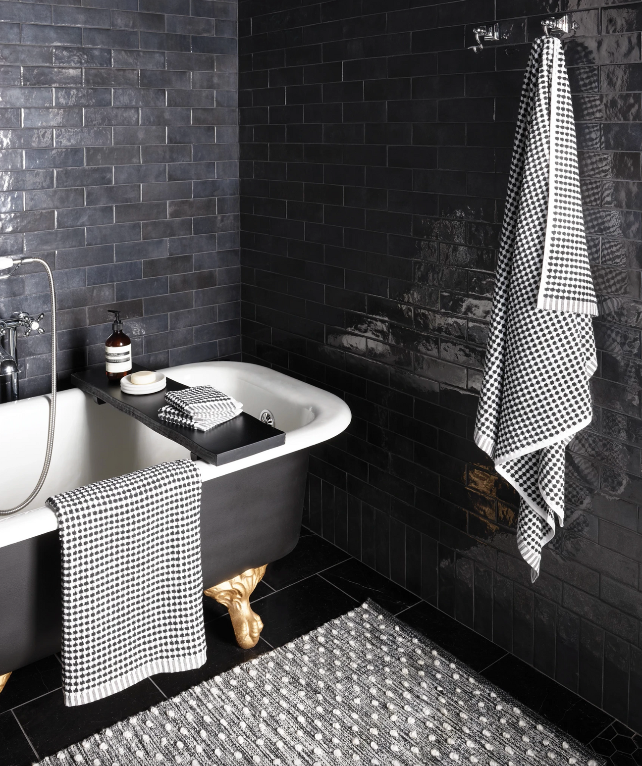 Pine Cone Hill Ceylon Black Towel