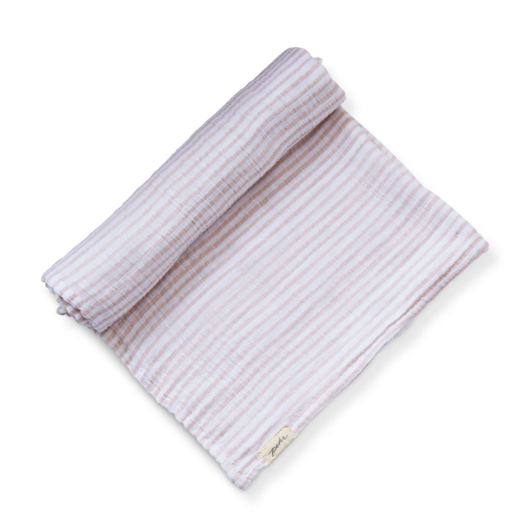 Pehr Striped Swaddle, Petal