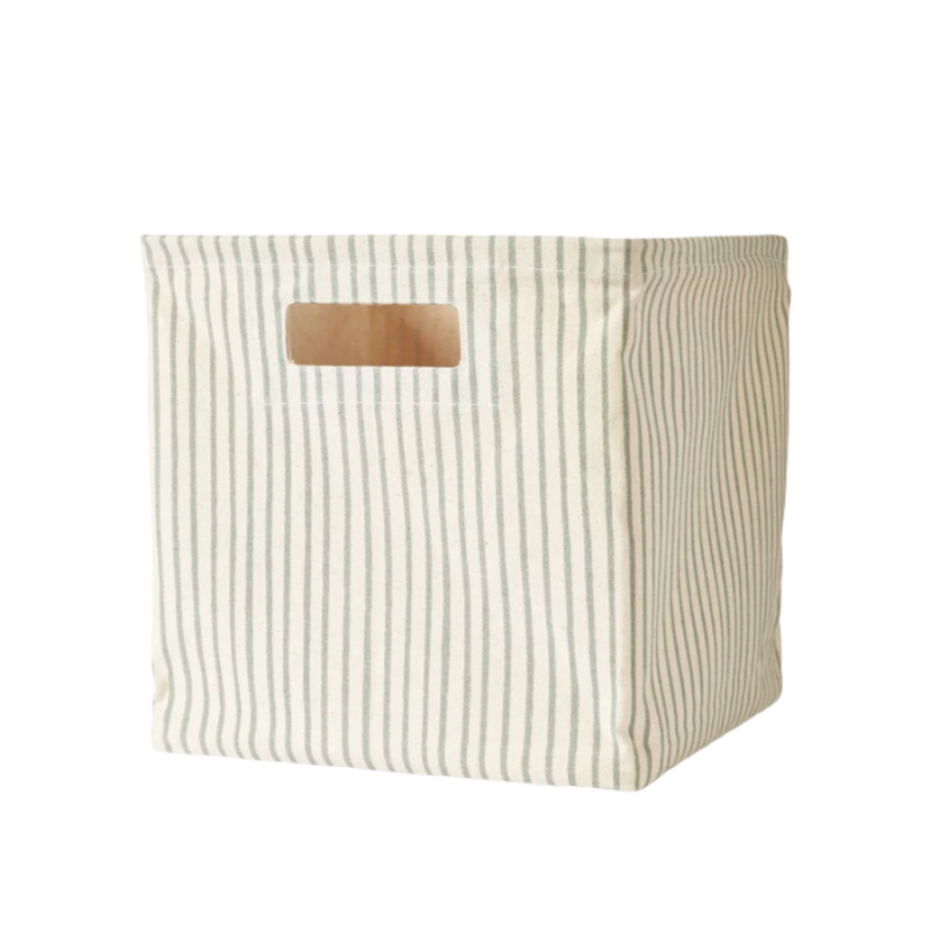 Pehr Stripes Away Printed Cube, Sea