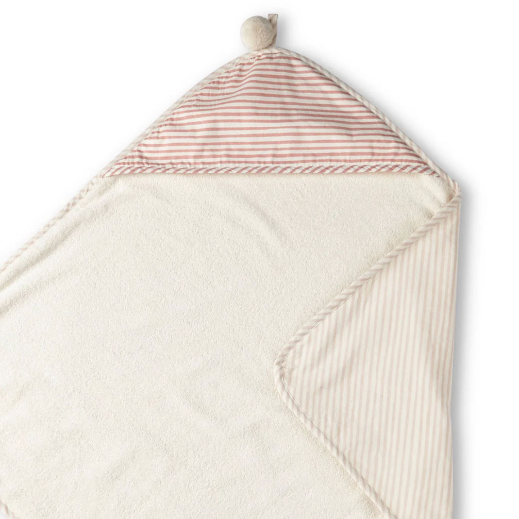 Pehr Stripes Away Petal Hooded Towel