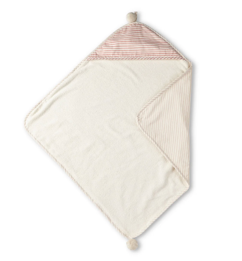 Pehr Stripes Away Petal Hooded Towel
