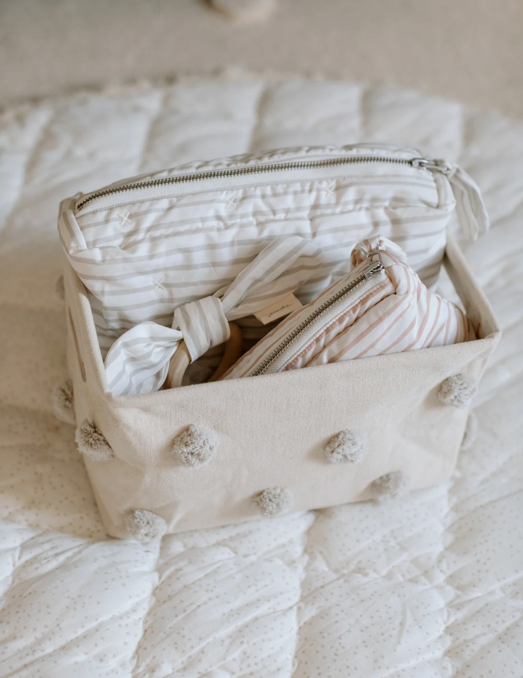 Pehr Pom Pom Hideaway Caddy Organizer, Grey