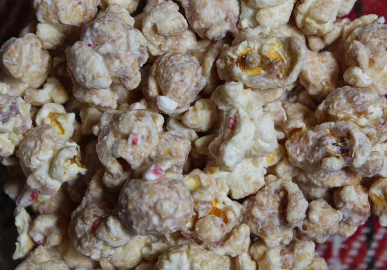 White Chocolate Peppermint Popcorn