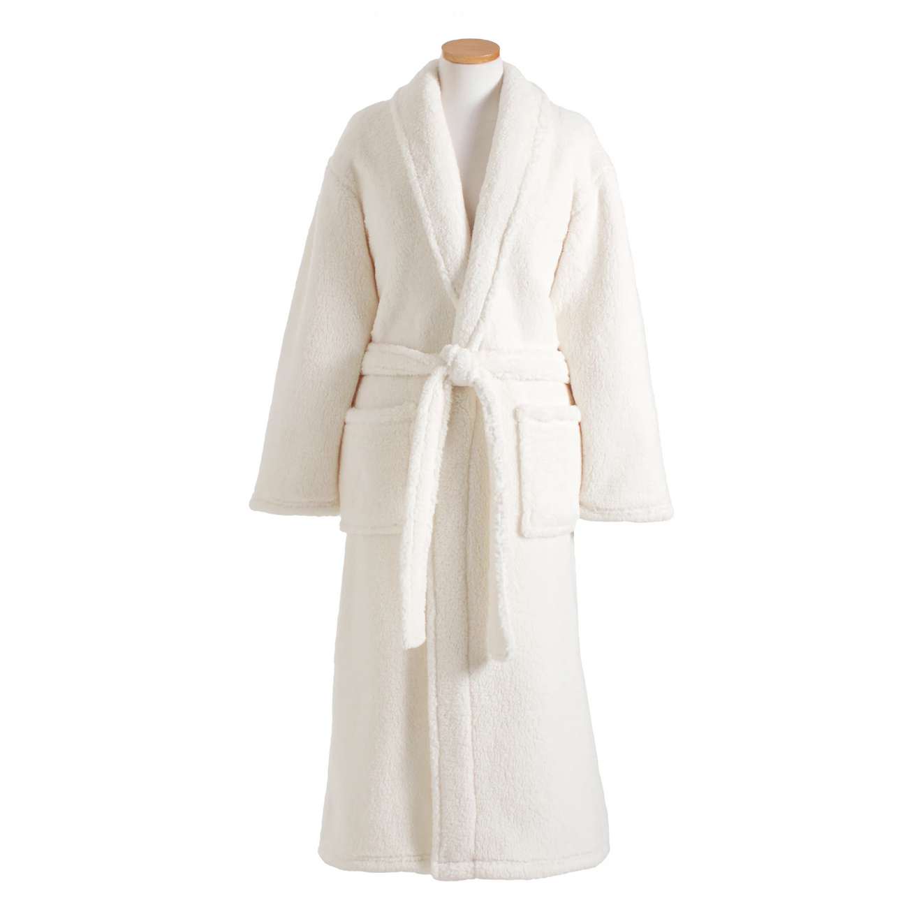 Pine Cone Wonderland Fleece Ivory Robe