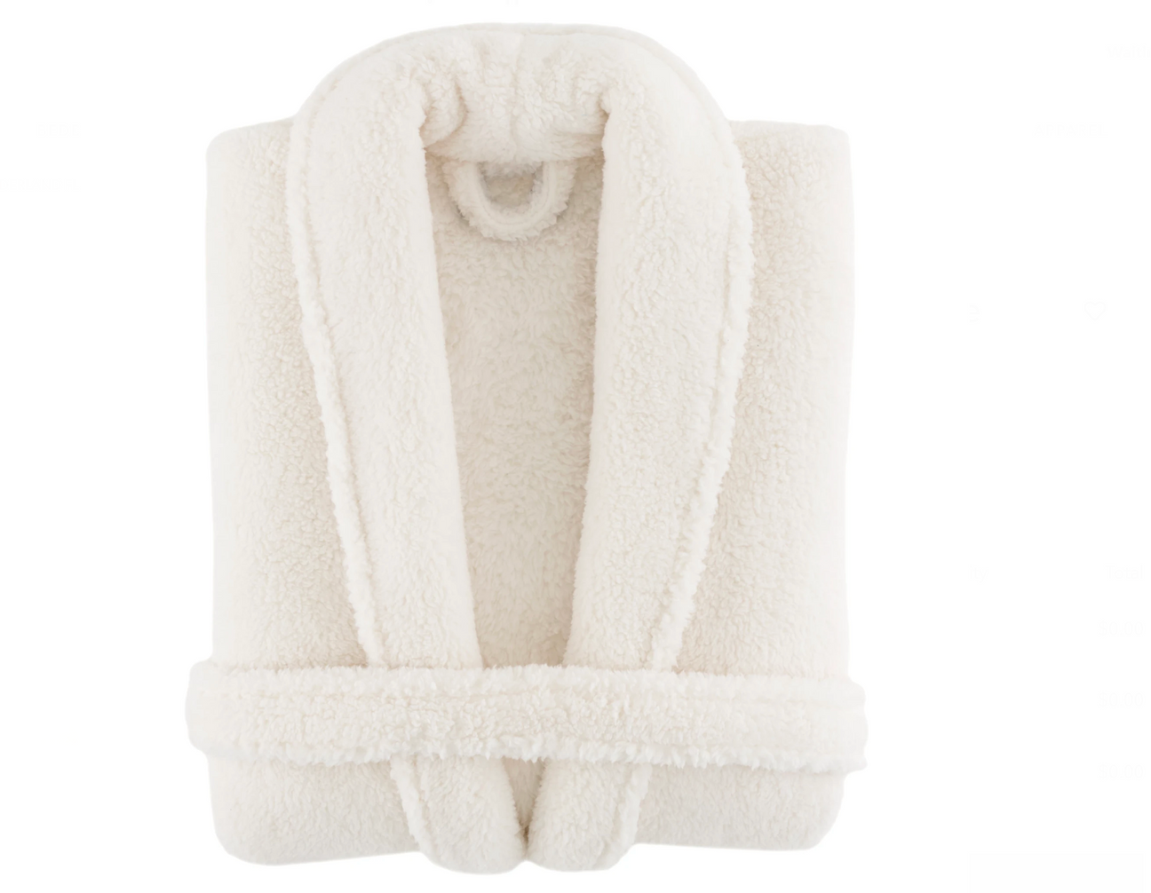 Pine Cone Wonderland Fleece Ivory Robe