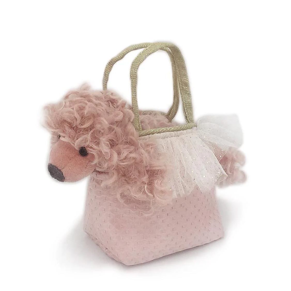Pink Poodle Plush Toy In Purse Paris