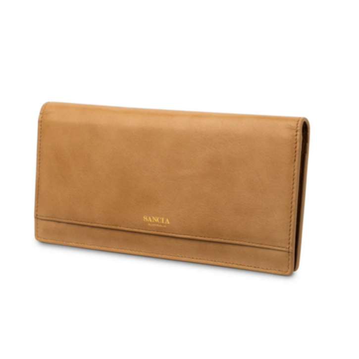 The Farro Travel Wallet in Latte