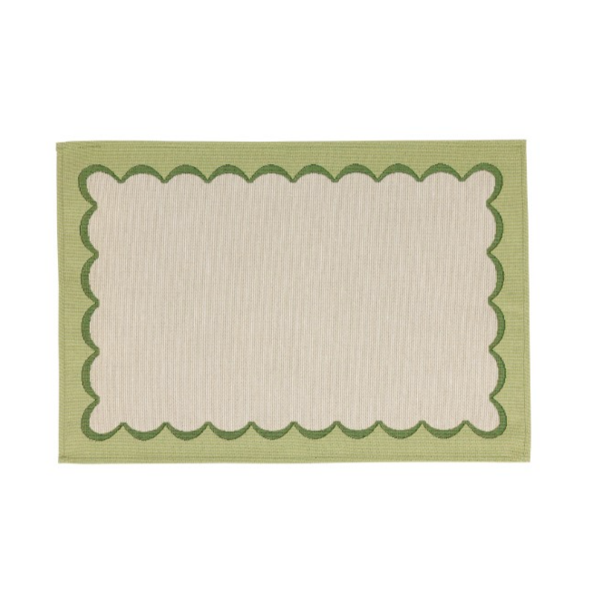 VIETRI Tavola Green Scalloped Placemats