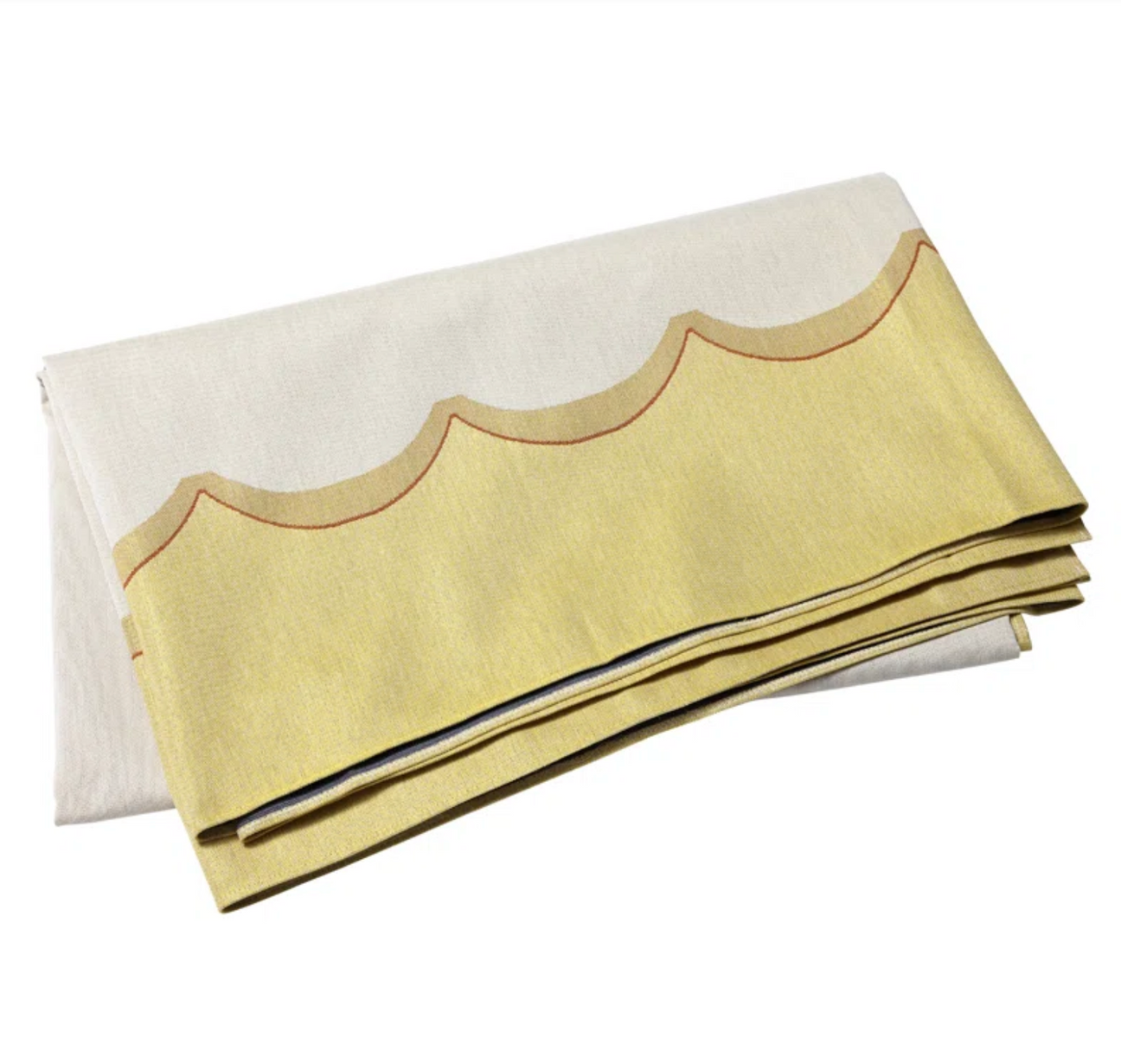 VIETRI Tavola Yellow Scalloped Tablecloth