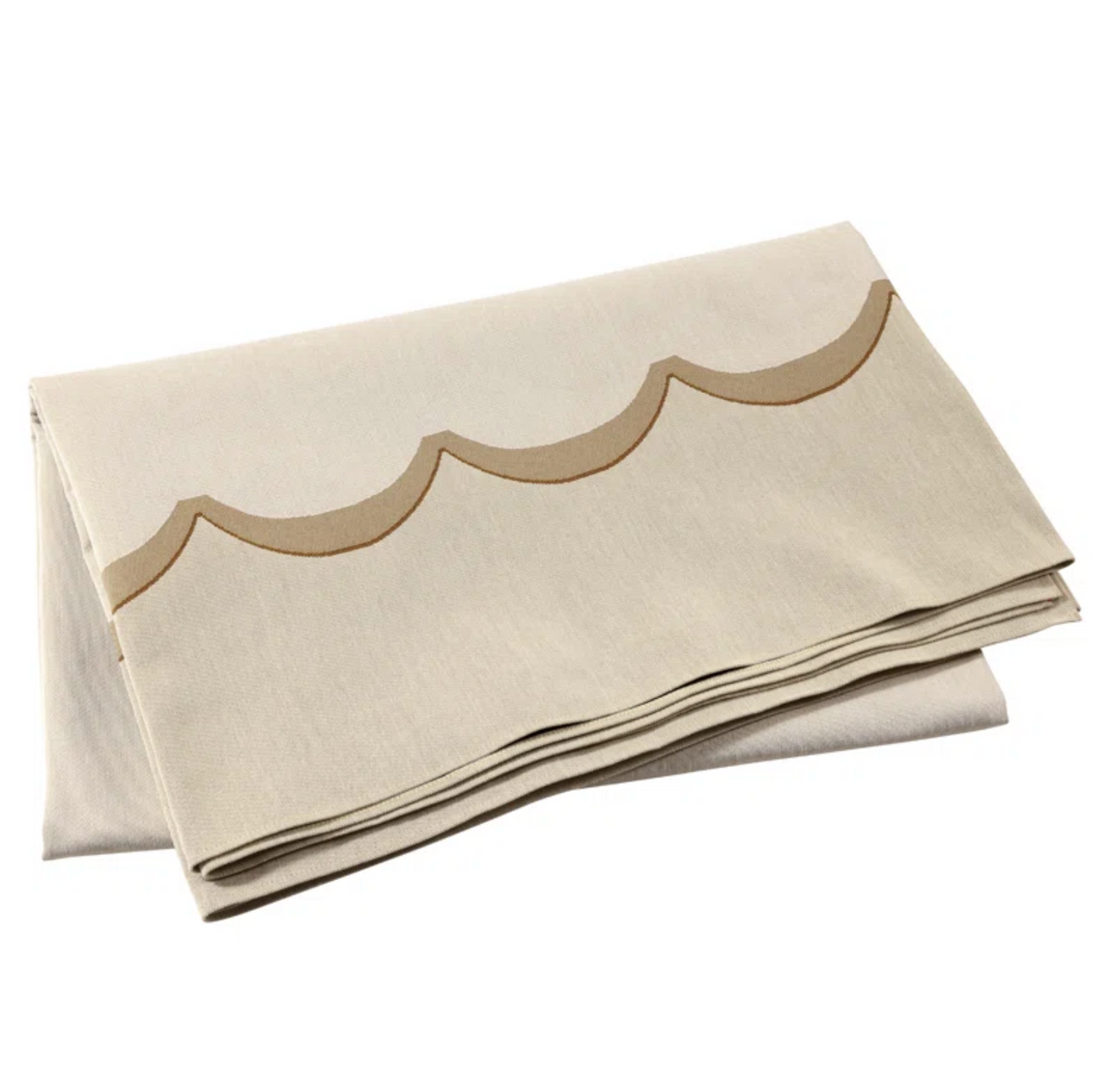VIETRI Tavola Natural Scalloped Tablecloth