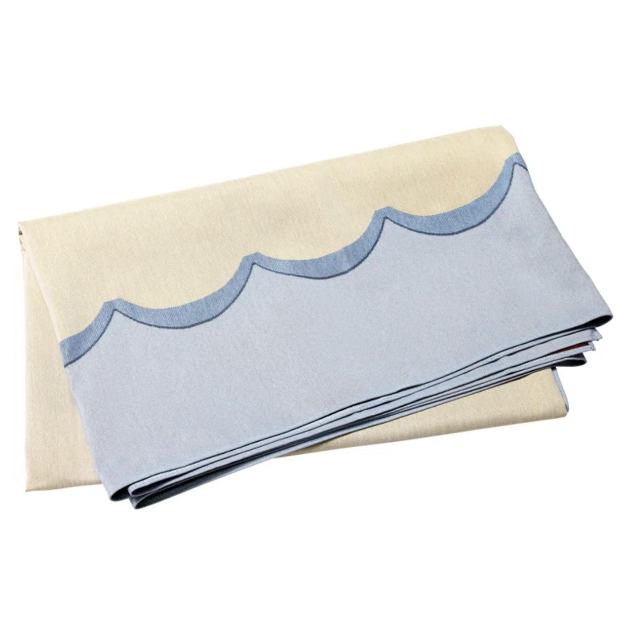 VIETRI Tavola Blue Scalloped Tablecloth
